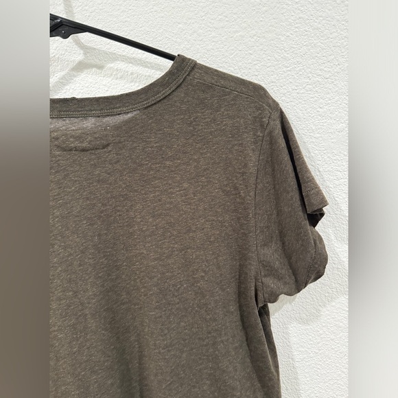 The Great. The Ruffle T Shirt Peplum Grey Short Sleeve Crewneck Shirt Size 0 - Picture 11 of 15